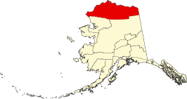 Locatie van North Slope Borough in Alaska