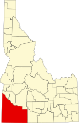 Contea di Owyhee – Mappa