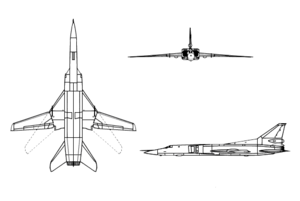 Hình chiếu Tupolev Tu-22M.