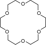 Structuurformule van 18-kroon-6