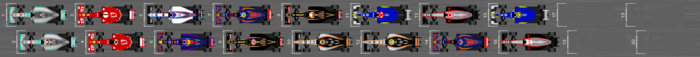 Schéma des résultats de la seconde séance d'essais libres du Grand Prix d'Australie 2015