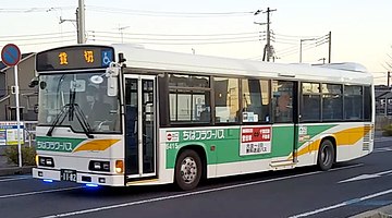 13.誉田駅を発車する千葉厄除け不動尊行き無料シャトルバス