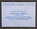 Berliner Gedenktafel für Elisabeth Abegg