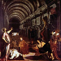 Tintoretto, Pyhän Markuksen ruumiin löytäminen, noin 1562.