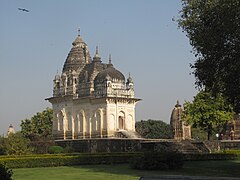 Parvati Temple with lotus bud domes at Khajuraho