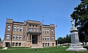 Das Osceola County Courthouse in Sibley, seit 1981 im NRHP gelistet[1]