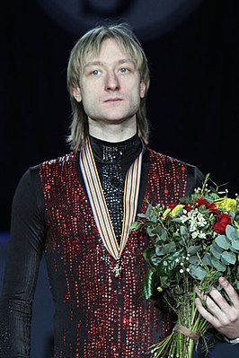 Ploesjenko tijdens de medaille-uitreiking van het EK 2010