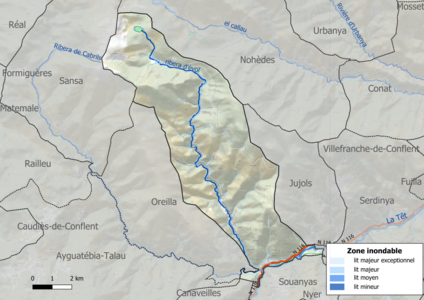 Carte des zones inondables.