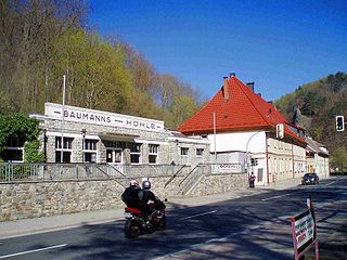 Besuchereingang der Baumannshöhle