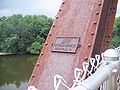 This image shows the plate bolted to the western end of the first of the "new" spans put up in 1936.