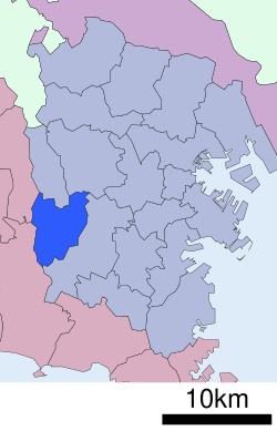 Izumi'nin Yokohama'daki konumu