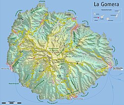 Topografická mapa ostrova