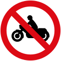 No motorcycles