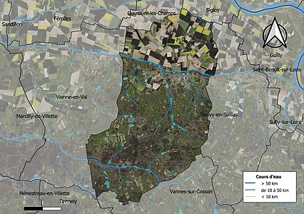 Carte orthophotographique de la commune en 2016.