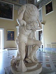 Farnese Atlas, ’n 2de-eeuse Romeinse kopie van ’n Griekse werk (Napels)