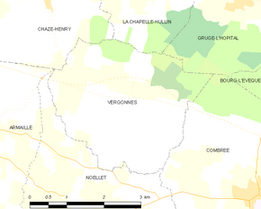 Poziția localității Vergonnes