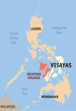 Map of the Philippines highlighting Western Visayas