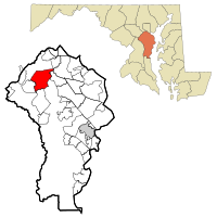 Location of Severn, Maryland