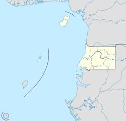 Annobón circled in red, within Equatorial Guinea (far southwestern corner of the map)