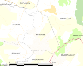 Mapa obce Fignévelle