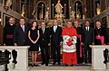 Il cardinal Duka insieme al Principe di Monaco al giorno dell'inaugurazione della Cappella della Misericordia