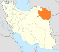 Location of Razavi Khorasan