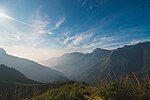 Unha vista panorámica das montañas Pampadum Shola