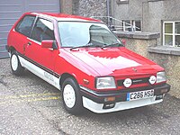 1985 Suzuki Swift 1.3 GS, original model with flush headlamps (UK). The European equivalent of Japanese/North American market Cultus/Forsa Turbo "warm hatch" model.