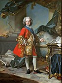 Louis Tocqué, c. 1738, Portrait de Louis de France, Dauphin fils de Louis XV, oil on canvas, 195 x 144 cm (76.8 c 56.7 in), Palace of Versailles