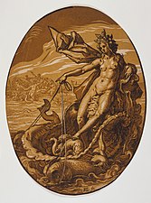 Amphitrite sur son char par Hendrik Goltzius (1558-1617).