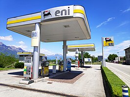 Agip (Enistation) in de Italiaans stad Lentiai