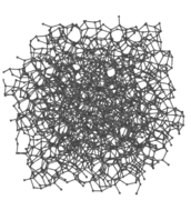 disposizione degli atomi di carbonio nello stato di solido amorfo