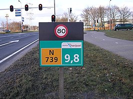 Hectometerbord bij Hengelo.