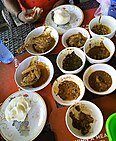 pounded yam and assorted soup