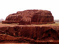 The rock cut and semi-brick construction ruins of Maha Chaitya(stupa) at बोज्जन्नाकोंडा, Andhra Pradesh, India