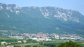 Panorama grada i Vipavske doline