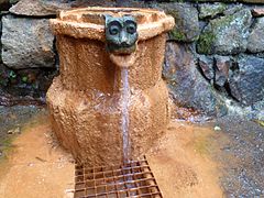 La source Goyon au rocher de Berthaire.