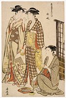 Two Women Standing from series "Tosai Yuri Bijin Awase", bởi Torii Kiyonaga (1752–1815)