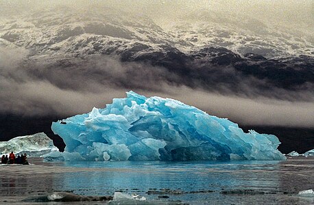 Ice floe near the shore in King Oscar Fjord