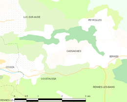 Cassaignes - Localizazion