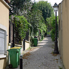 La villa Félix-Faure dans le quartier de la Mouzaïa, Paris 19e.