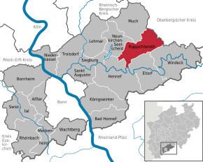 Poziția orașului Ruppichteroth pe harta districtului Rhein-Sieg-Kreis