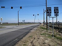 Southwest end of FM 2977 at FM 361 near Fairchilds