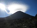 Núvol lenticular sobre el cim Ngauruhoe