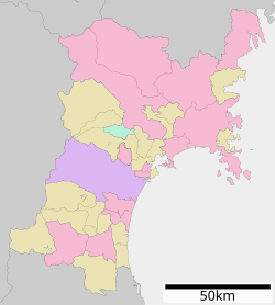 作並の位置（宮城県内）