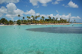 Het strand van Sainte-Anne in Guadeloupe.