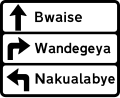 Stack-type advance direction sign - Other roads.