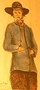 Homme de Pont-l'Abbé (dessin de Félix-Marant Boissauveur[88] datant de 1844).