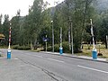 Barrières de régulation du trafic sur la route départementale 1506 entre Vallorcine et le col.