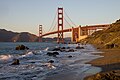 Image 36Bridges, such as Golden Gate Bridge, allow roads and railways to cross bodies of water. (from Transport)